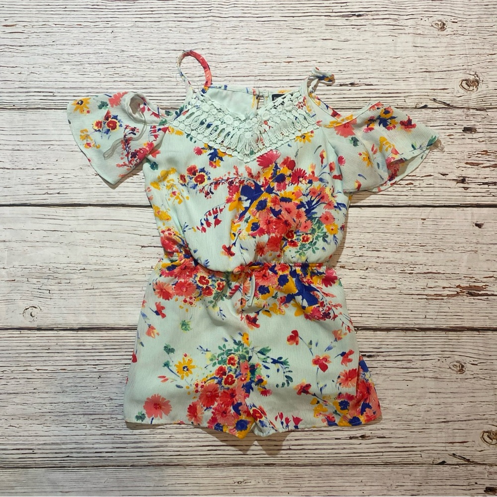 Paper Doll Floral Romper Girl’s Size 12